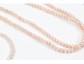 Pale Pink Freshwater Pearl And Sterling Necklaces And Bracelet Set