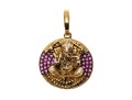 Vermeil Sterling And Pink Tourmaline Deity Pendant