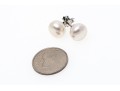 Six Sterling And Cultured Pearl Stud Earrings