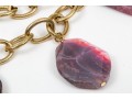 Purple Stone Fashion Bracelet And Necklace
