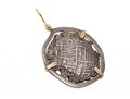 Antique Coin In Sterling And 14K Pendant
