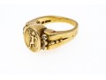 18K Putti Image And Diamond Ring, Size 5.75
