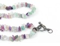 Colorful Fluorite, Amethyst And Coral Beaded Jewelry