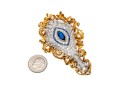 Vintage 14K Diamond, Sapphire And Blue Spinel Brooch