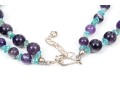 Colorful Fluorite, Amethyst And Coral Beaded Jewelry