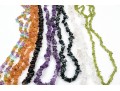 Eight Colorful Strung Tumbled Stone Necklaces
