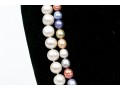 White And Multi-Colored Cultured Pearls Necklaces