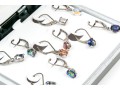 Eleven Pairs Of Colorful Sterling Sivler Earrings