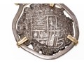 Antique Coin In Sterling And 14K Pendant