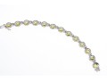 Contemporary Sterling And Peridot Line Bracelet 