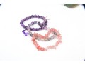 Colorful Fluorite, Amethyst And Coral Beaded Jewelry