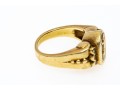 18K Putti Image And Diamond Ring, Size 5.75