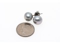 Six Sterling And Cultured Pearl Stud Earrings