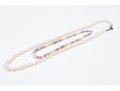 White And Multi-Colored Cultured Pearls Necklaces