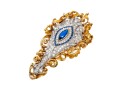 Vintage 14K Diamond, Sapphire And Blue Spinel Brooch