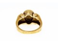 18K Putti Image And Diamond Ring, Size 5.75