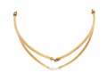 14K Elongated Curved Link Necklace