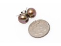 Six Sterling And Cultured Pearl Stud Earrings