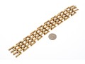 14K Open Bar Styled Wide Link Bracelet