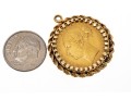 1880 British Gold Coin In 14K Pendant