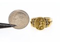 18K Putti Image And Diamond Ring, Size 5.75