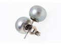 Six Sterling And Cultured Pearl Stud Earrings