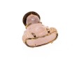 14K And Carved Rose Quartz Buddha Pendant