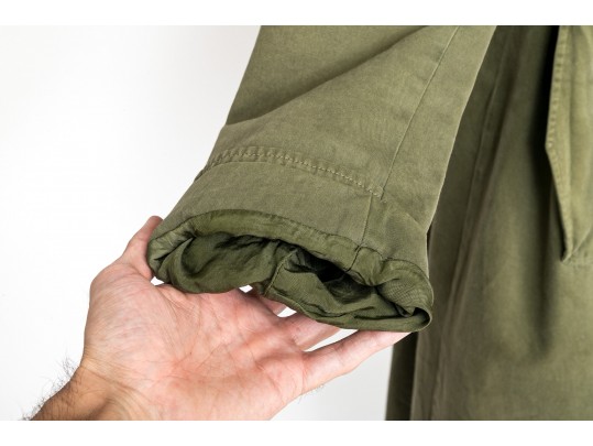 Dries Van Noten Green Cotton Belted Long Jacket, Size Large