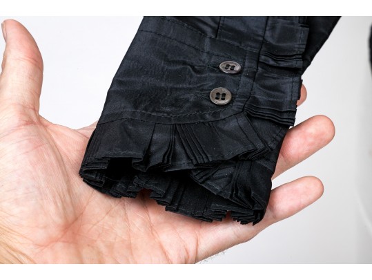 Etro Black Ruffled Blouse, Size 42