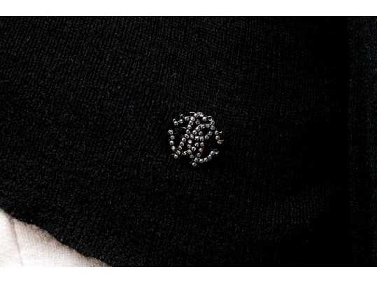 Roberto Cavalli Black Ruffled Top, Size 42