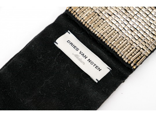 Dries Van Noten Fabulous Vintage Wide Beaded Belt, With Tigers Eye