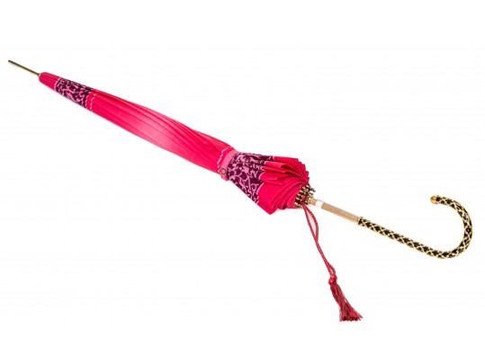 Fun Ornate Pink Parasol Type Umbrella