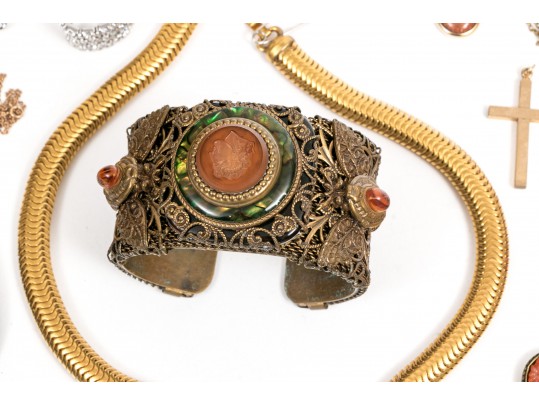 Fabulous Lot Of Costume, Sterling, 10k And Gold Filled Jewelry