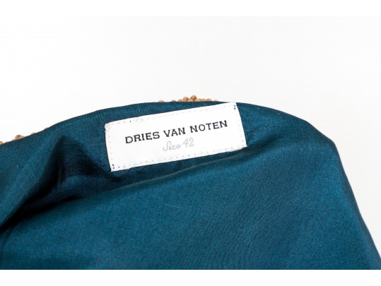 Dries Van Noten Amazing Blue Beaded Short Jacket, Size 42