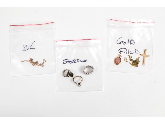 Fabulous Lot Of Costume, Sterling, 10k And Gold Filled Jewelry