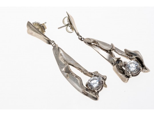 Three Sterling Silver Earrings, Pendants And Hoops