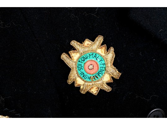 Dolce & Gabbana Unique Double Breasted Black Blazer With Patches, Size 42