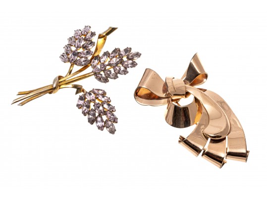 Two Bright And Impactful Sterling Brooches 