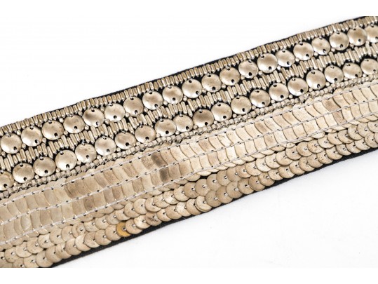 Dries Van Noten Fabulous Vintage Wide Beaded Belt, With Tigers Eye