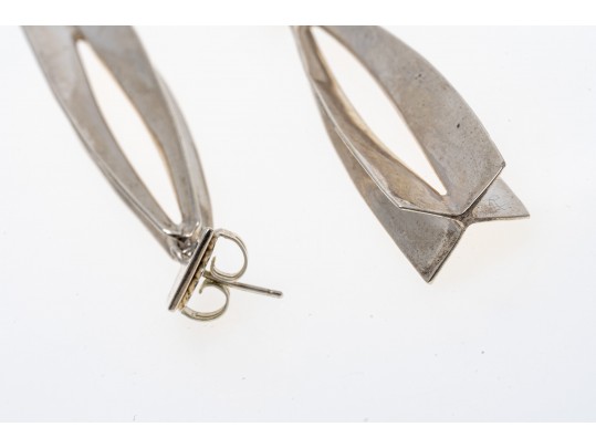 Three Sterling Silver Earrings, Pendants And Hoops