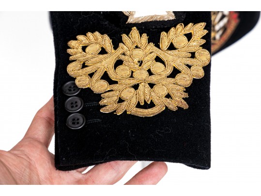 Dolce & Gabbana Unique Double Breasted Black Blazer With Patches, Size 42