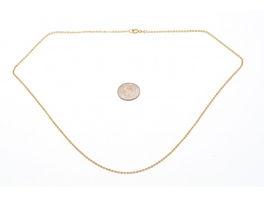 18k Yellow Gold Classic Cable Link Style Chain