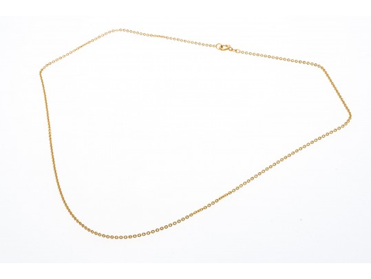 18k Yellow Gold Classic Cable Link Style Chain