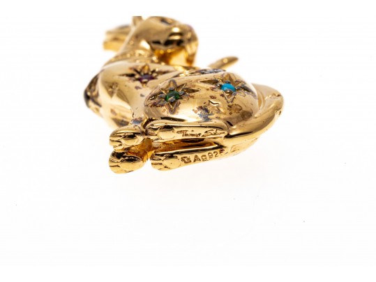 Sterling Silver Thomas Sabo Seated Cat Pendant