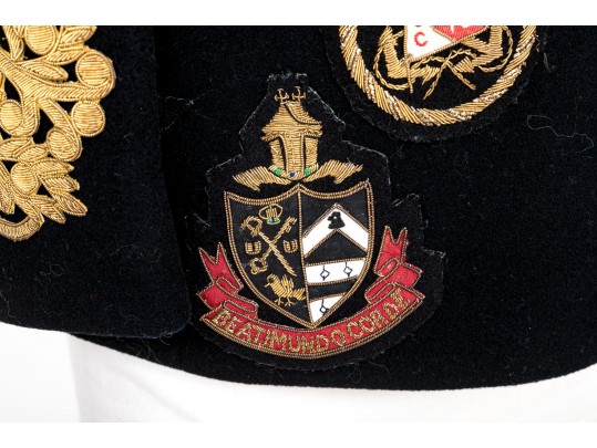 Dolce & Gabbana Unique Double Breasted Black Blazer With Patches, Size 42