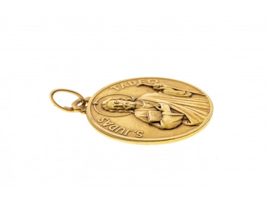 18k Yellow Gold Wonderful St. Jude Tadeo Medal