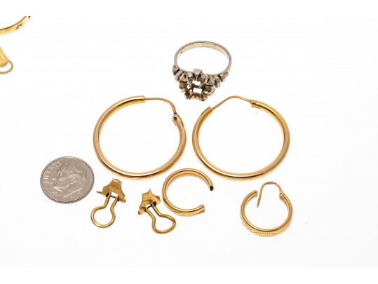 Lot Of Scrap Silver, Sterling, 14K, 18K And Platinum Metals