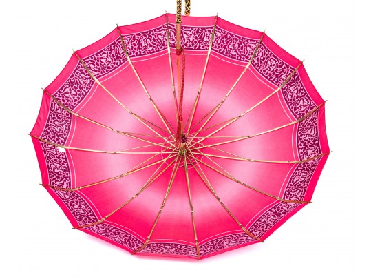 Fun Ornate Pink Parasol Type Umbrella