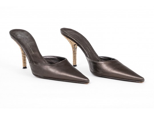 Lot Of Two Mules, Giuseppe Zanotti And Vicini, Sizes 9 And 39