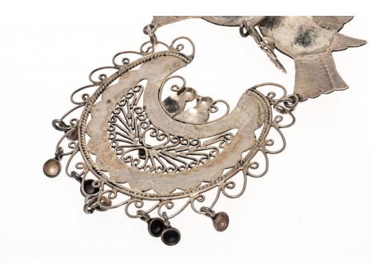 Outstanding Sterling Chandelier Love Bird Earrings